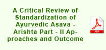 Critical Review Asava-Arishta Part-II